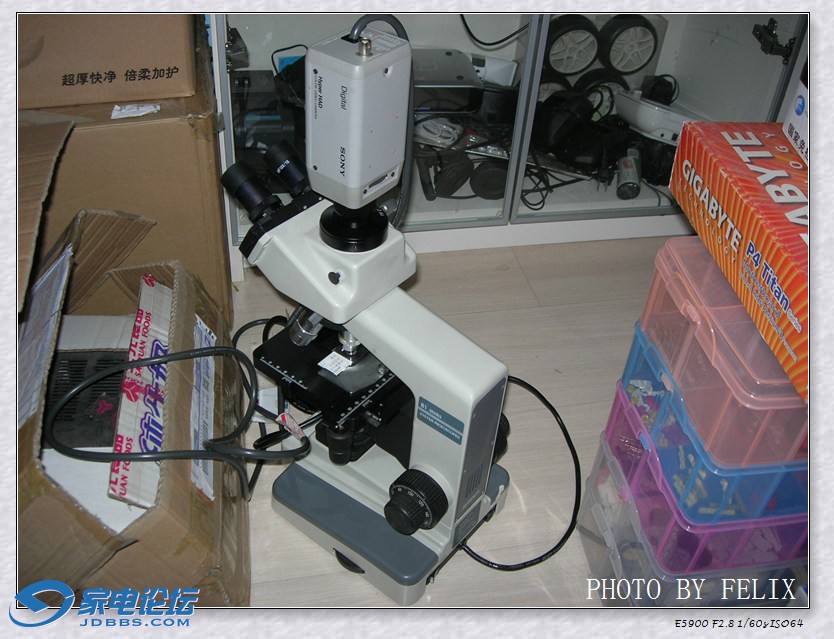MOTIC 显微镜 9成新 带SONY摄像头 可以在电
