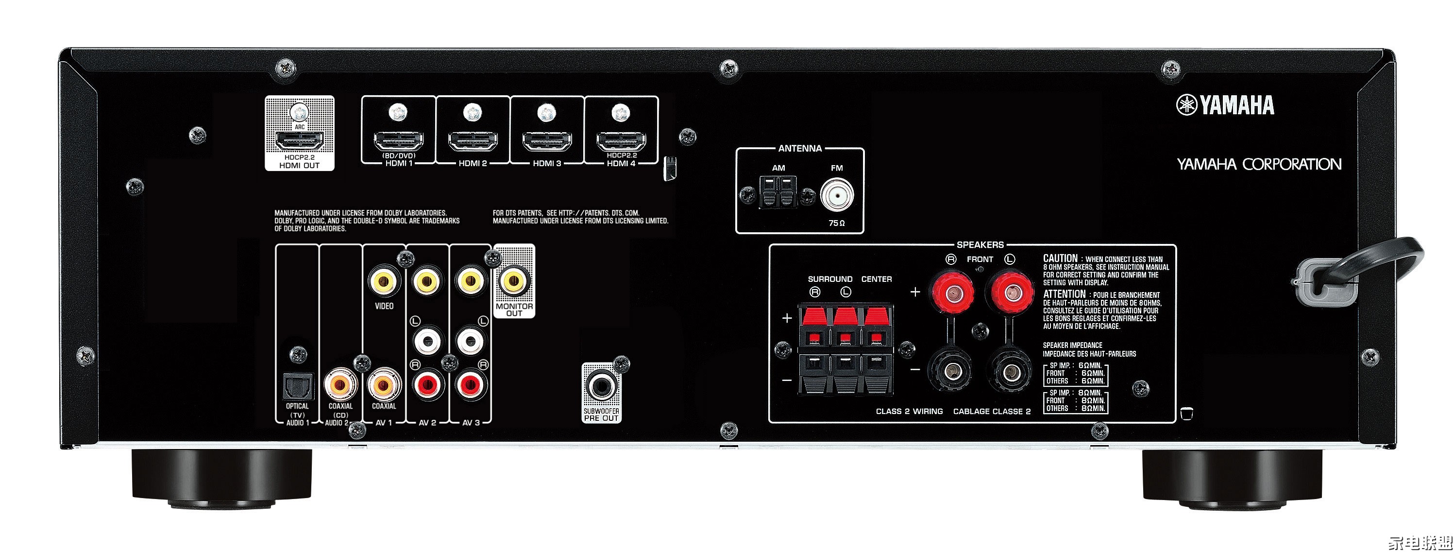 yamaha入门级新功放rx-v379四月开售 支持hdcp 2.2 4k hdmi 2.