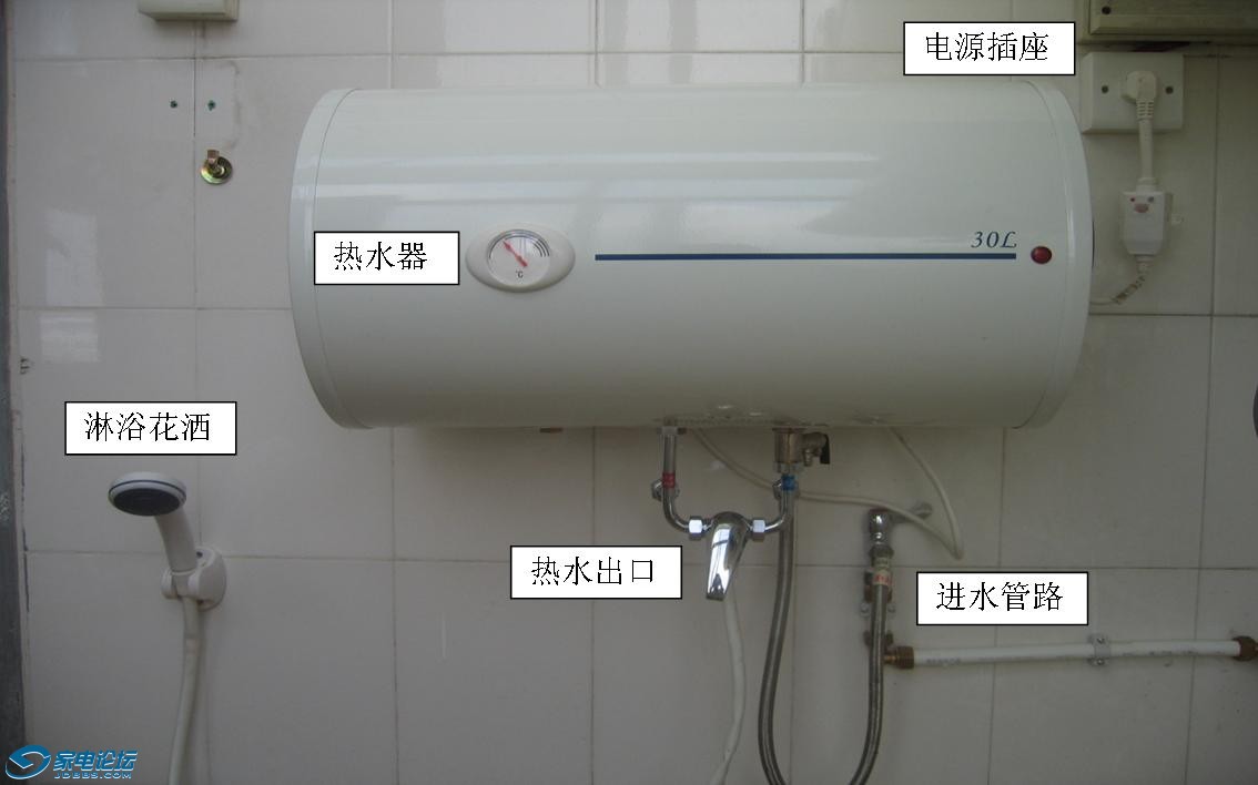 掛牆電熱水器安裝圖