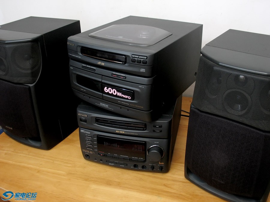 日产原装 爱华 aiwa nsx-d636 两分体三碟连放组合音响 电脑音响
