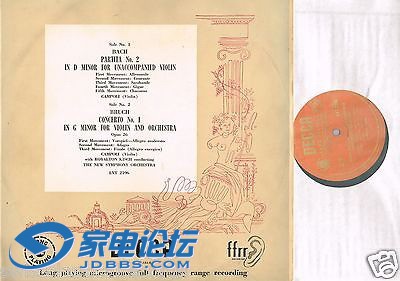 Bach Partita for unaccompanied Violin - Alfredo Campoli.JPG