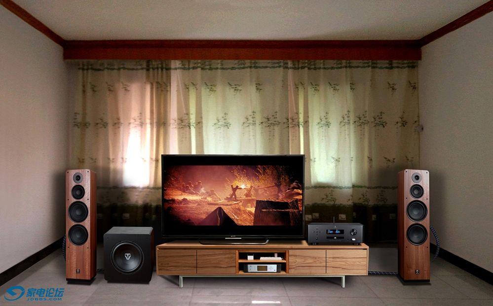 分享一套音质好、搭配简洁、性价比高的客厅高保真电视/音响组合